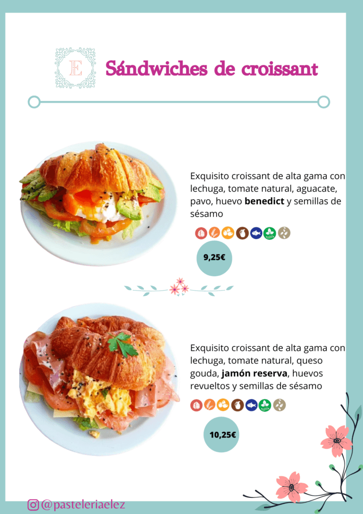 Copia de Exquisito croissant de alta gama con lechuga, tomate natural, aguacate, pavo, huevo benedict y semillas de sésamo (1)